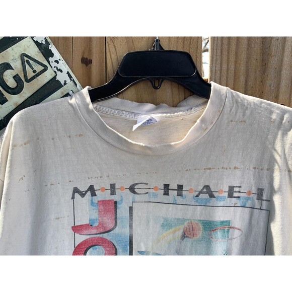 Vtg Very Rare 1991 Michael Jordan Chicago Bulls Skybox Card shirt L by Salem - Picture 4 of 10